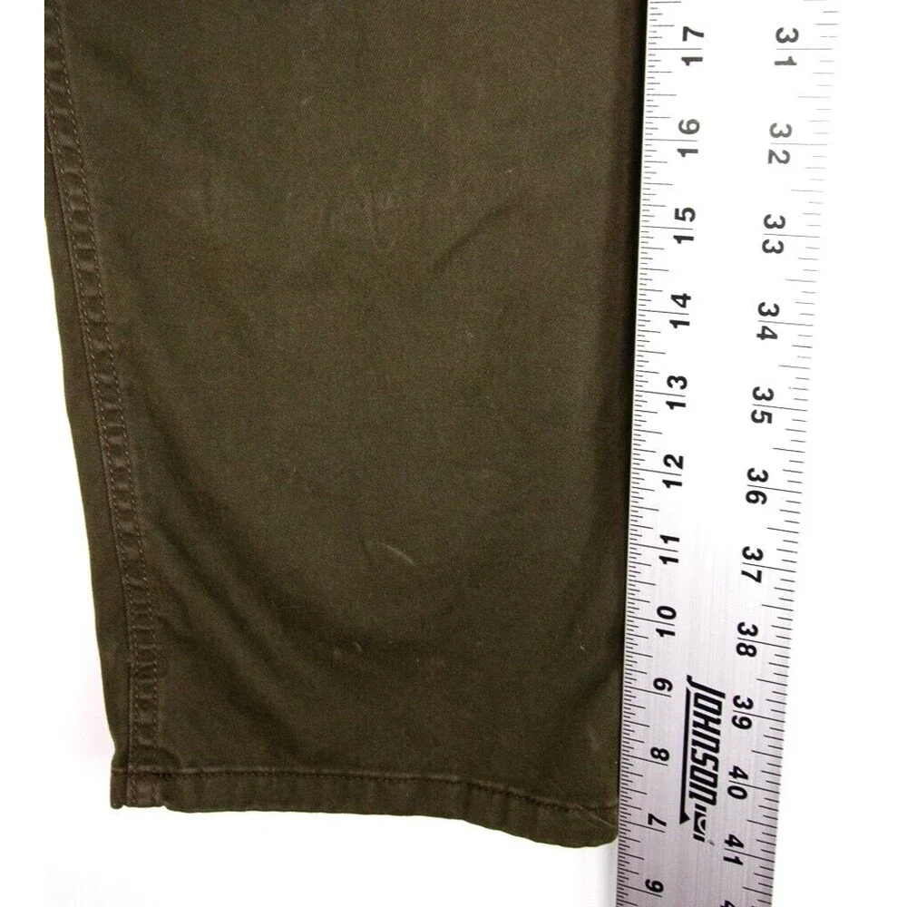 Brooks Brothers Casual Chino Pants Flat Front Pockets Men's Size 36 x 32 Green